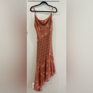 Sincerely Jules Chiffon Lace and Floral Asymmetrical Dress